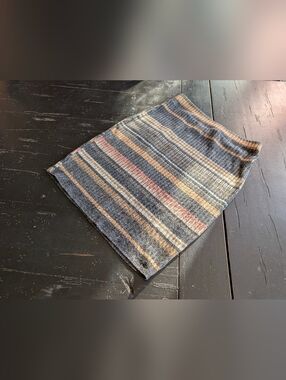 Joe Bennasset Women's XL Striped Soft Knit Pencil Skirt Cozy Warm Librarycore